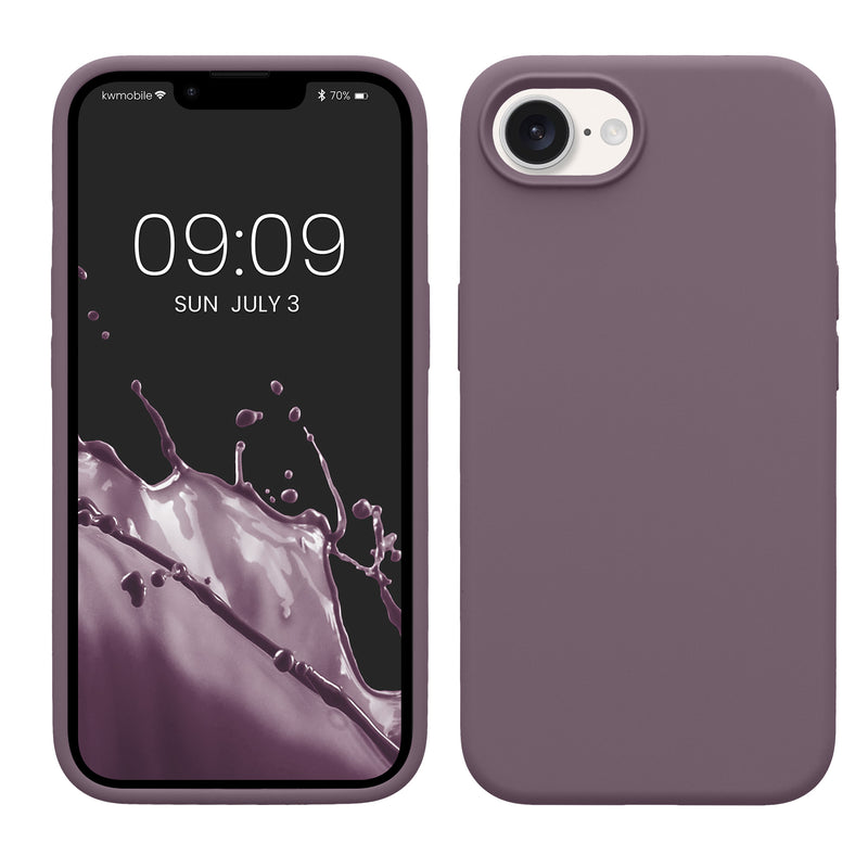 kwmobile Hülle kompatibel mit Apple iPhone 17e / iPhone 16e Hülle - Silikon Handy Case - Handyhülle weiche Oberfläche - kabelloses Laden - Helle Iris Helle Iris  