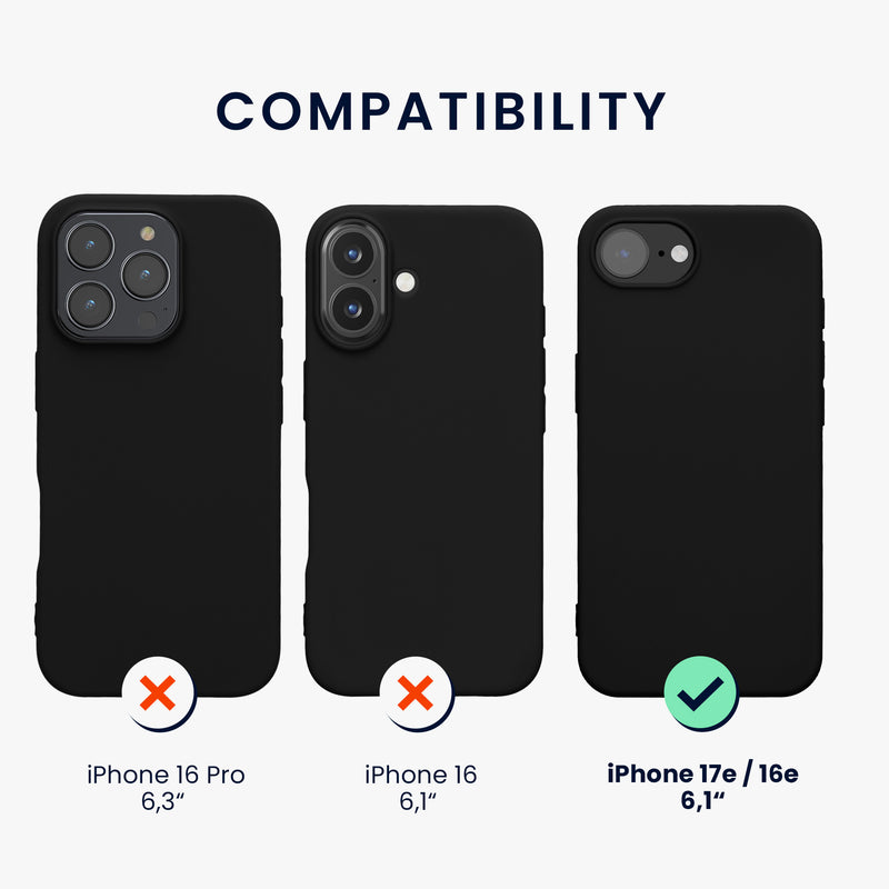 kwmobile Handyhülle für Apple iPhone 17e / iPhone 16e Hülle - Kabelloses Laden - Schutzhülle Cover