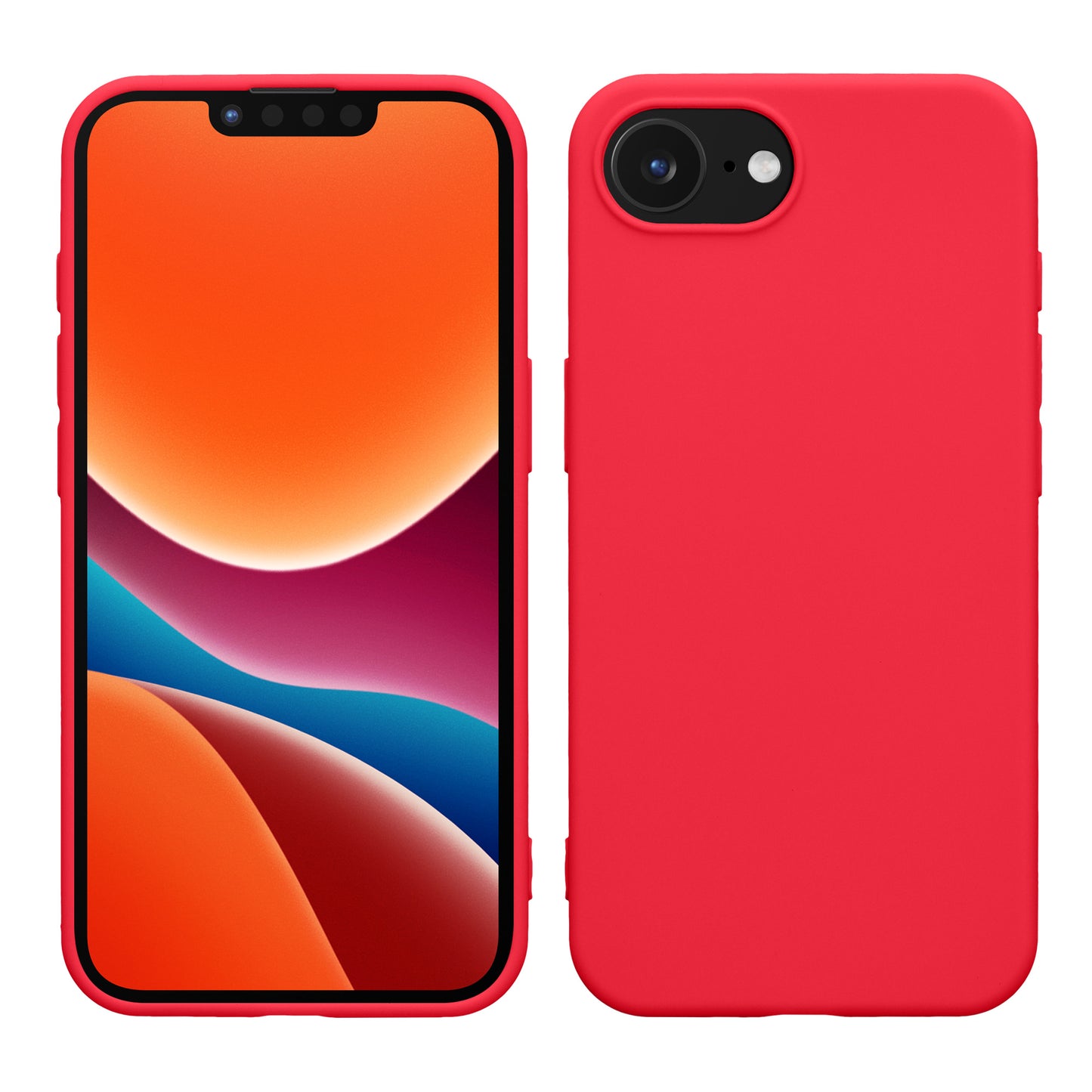kwmobile Hülle kompatibel mit Apple iPhone 17e / iPhone 16e Hülle - weiches TPU Silikon Case - Cover geeignet für kabelloses Laden - Neon Pink Neon Pink  