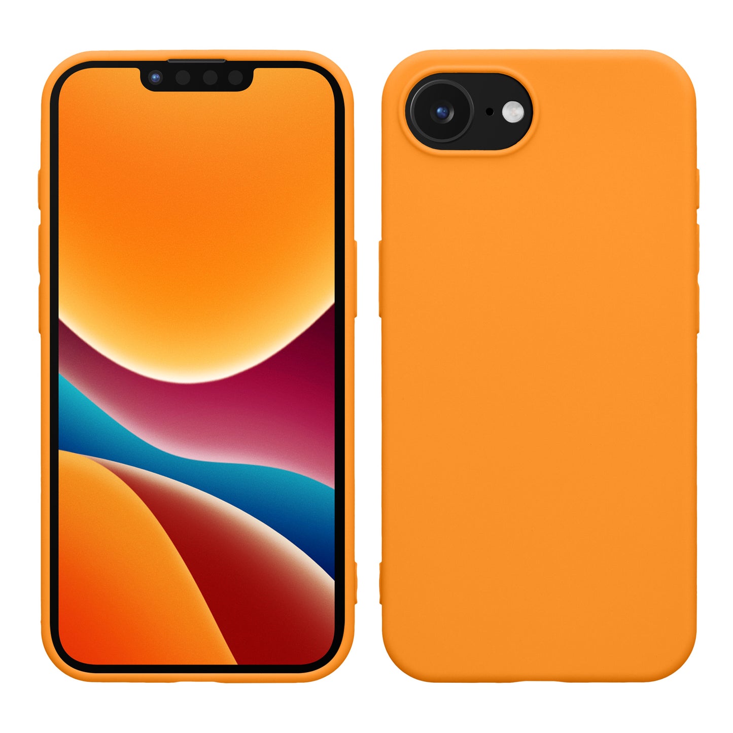 kwmobile Hülle kompatibel mit Apple iPhone 17e / iPhone 16e Hülle - weiches TPU Silikon Case - Cover geeignet für kabelloses Laden - Fruity Orange Fruity Orange  