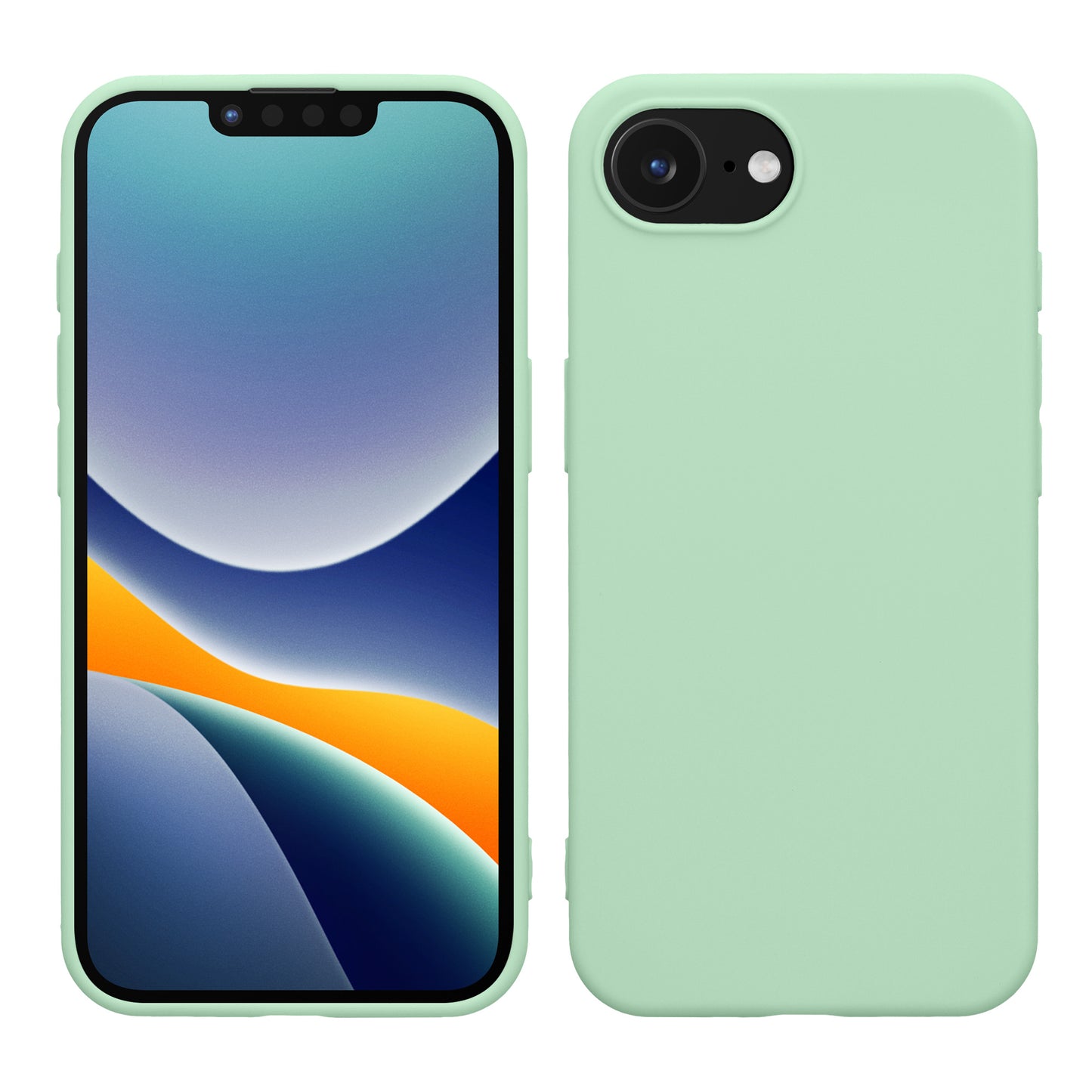 kwmobile Hülle kompatibel mit Apple iPhone 17e / iPhone 16e Hülle - weiches TPU Silikon Case - Cover geeignet für kabelloses Laden - Mintgrün matt Mintgrün matt  