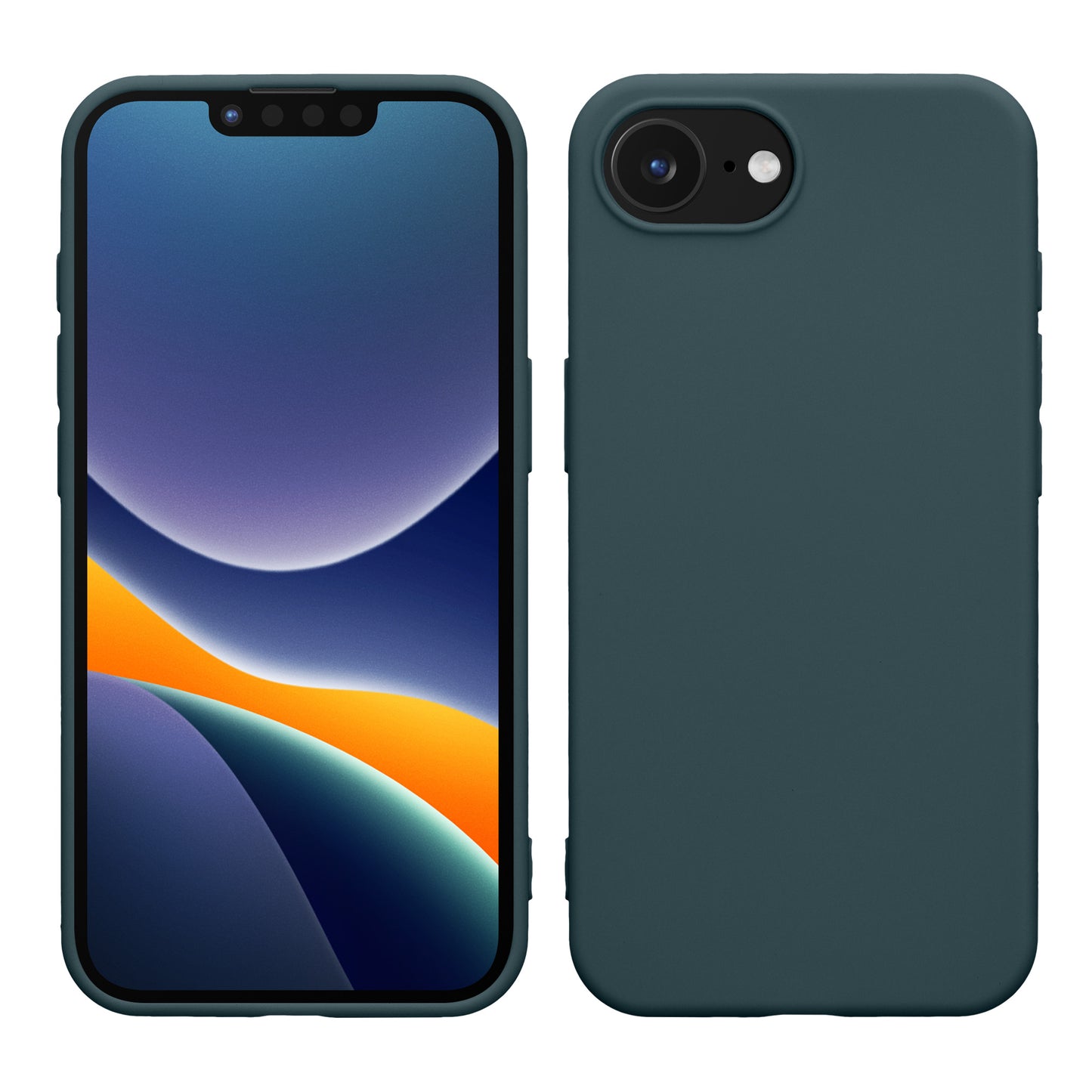 kwmobile Hülle kompatibel mit Apple iPhone 17e / iPhone 16e Hülle - weiches TPU Silikon Case - Cover geeignet für kabelloses Laden - Dunkler Schiefer Dunkler Schiefer  
