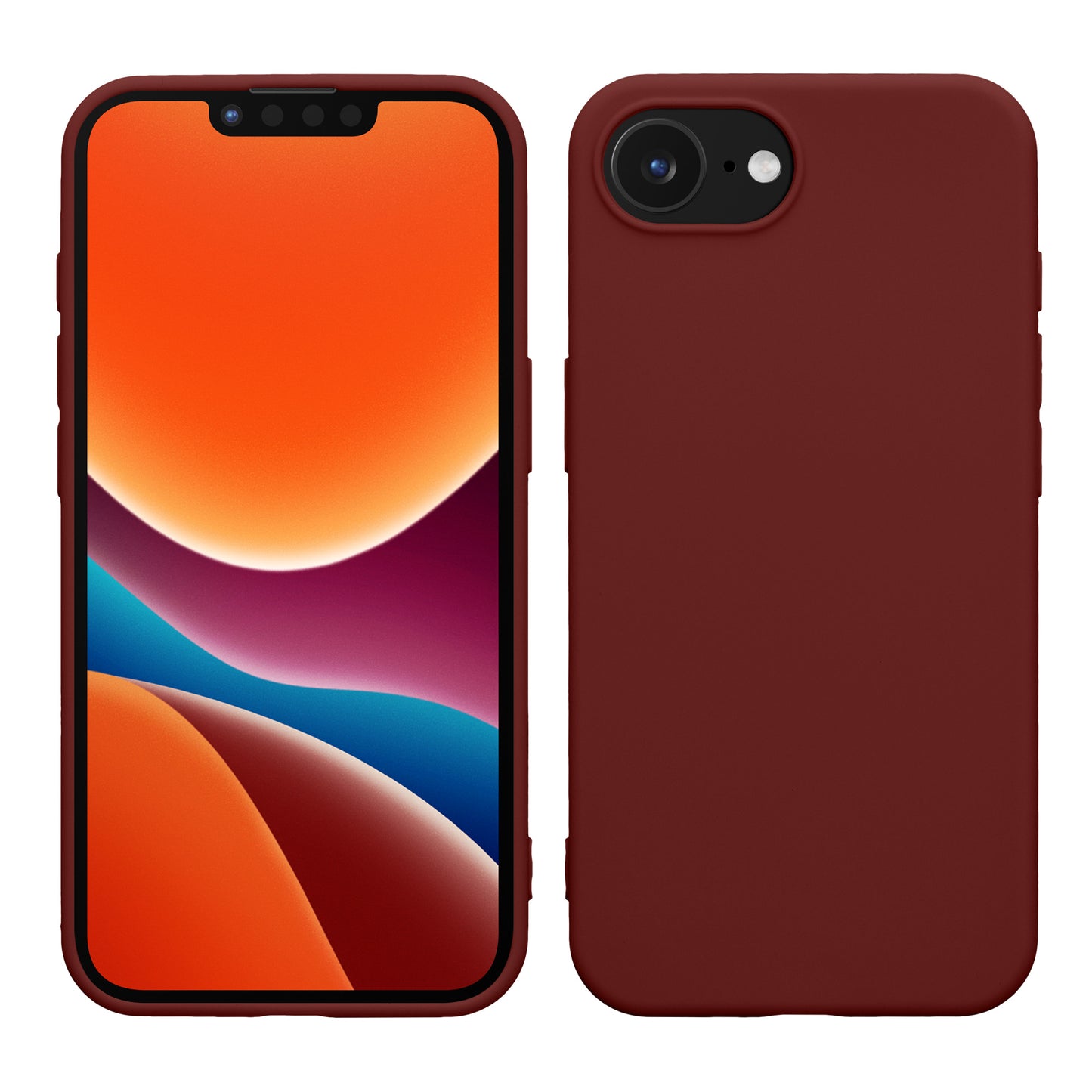 kwmobile Hülle kompatibel mit Apple iPhone 17e / iPhone 16e Hülle - weiches TPU Silikon Case - Cover geeignet für kabelloses Laden - Tawny Red Tawny Red  
