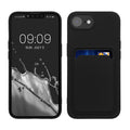 kwmobile Handyhülle kompatibel mit Apple iPhone 17e / iPhone 16e Hülle - Handy Cover mit Fach für Karten - in Schwarz Schwarz  