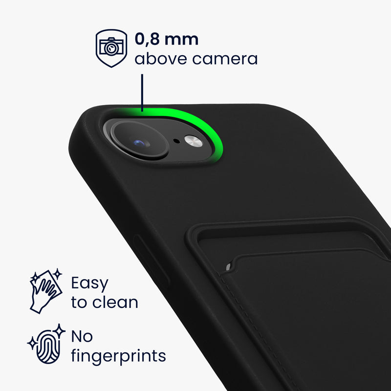 kwmobile Handyhülle kompatibel mit Apple iPhone 17e / iPhone 16e Hülle - Handy Cover mit Fach für Karten