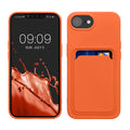 kwmobile Handyhülle kompatibel mit Apple iPhone 17e / iPhone 16e Hülle - Handy Cover mit Fach für Karten - in Orange Orange  