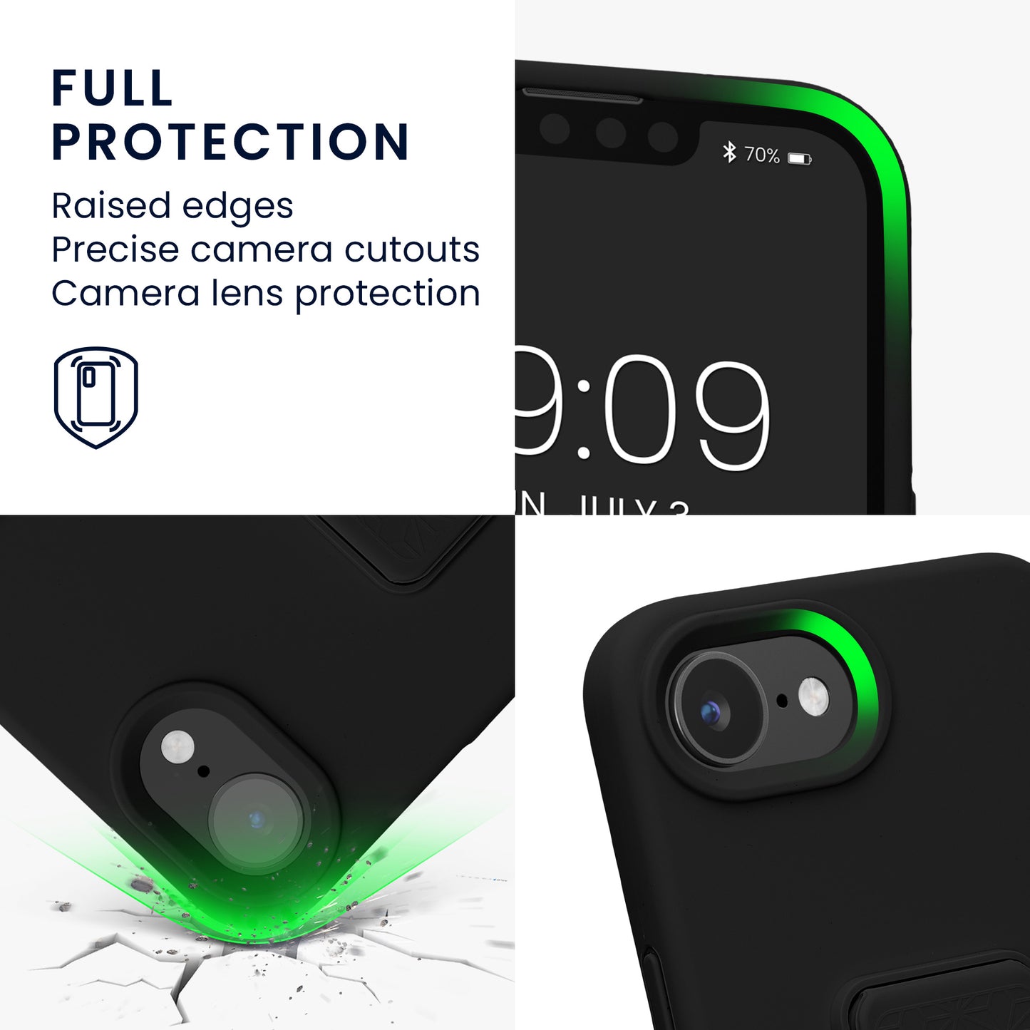 kwmobile Handyhülle für Apple iPhone 17e / iPhone 16e Hülle mit Fingerhalter und Stand Schutzhülle Cover