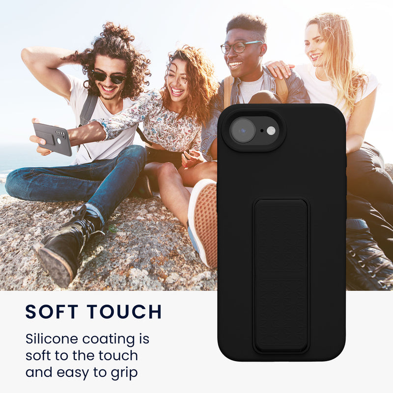 kwmobile Handyhülle für Apple iPhone 17e / iPhone 16e Hülle mit Fingerhalter und Stand Schutzhülle Cover