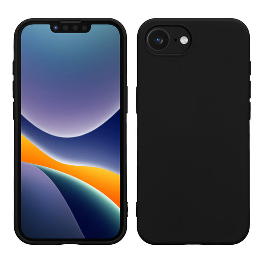 kwmobile Hülle kompatibel mit Apple iPhone 17e / iPhone 16e Hülle - gummierte TPU Silikon Handyhülle - Schutzhülle für kabelloses Laden - Case in Schwarz matt Schwarz matt  
