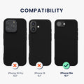 kwmobile Hülle kompatibel mit Apple iPhone 17e / iPhone 16e Hülle - Schutzhülle für kabelloses Laden - Case