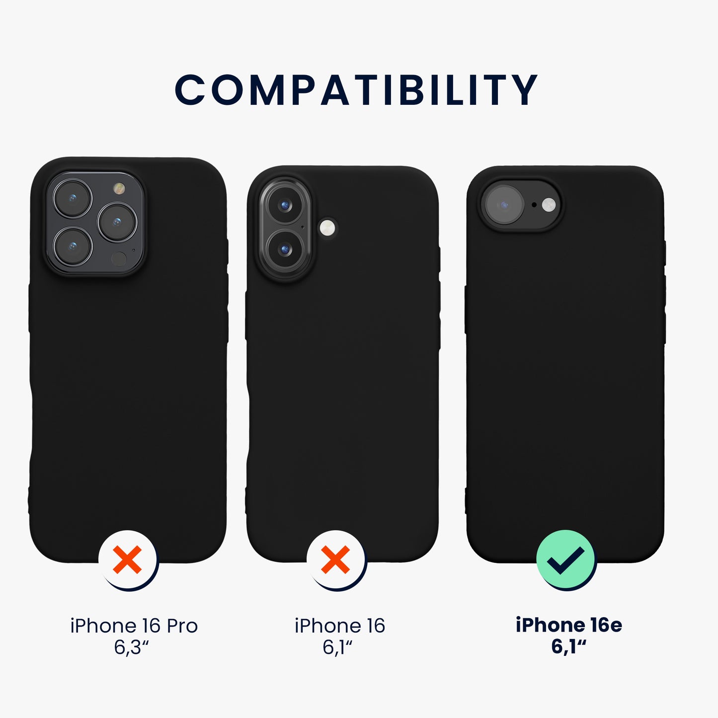 kwmobile Hülle kompatibel mit Apple iPhone 17e / iPhone 16e Hülle - Schutzhülle für kabelloses Laden - Case