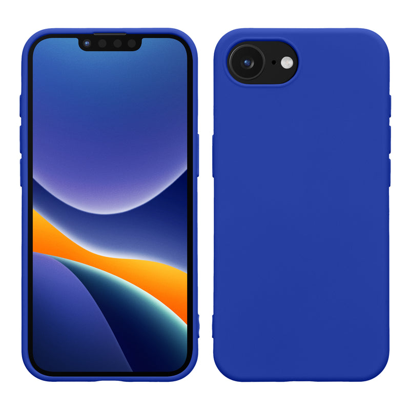 kwmobile Hülle kompatibel mit Apple iPhone 17e / iPhone 16e Hülle - gummierte TPU Silikon Handyhülle - Schutzhülle für kabelloses Laden - Case in Baltik Blau Baltik Blau  