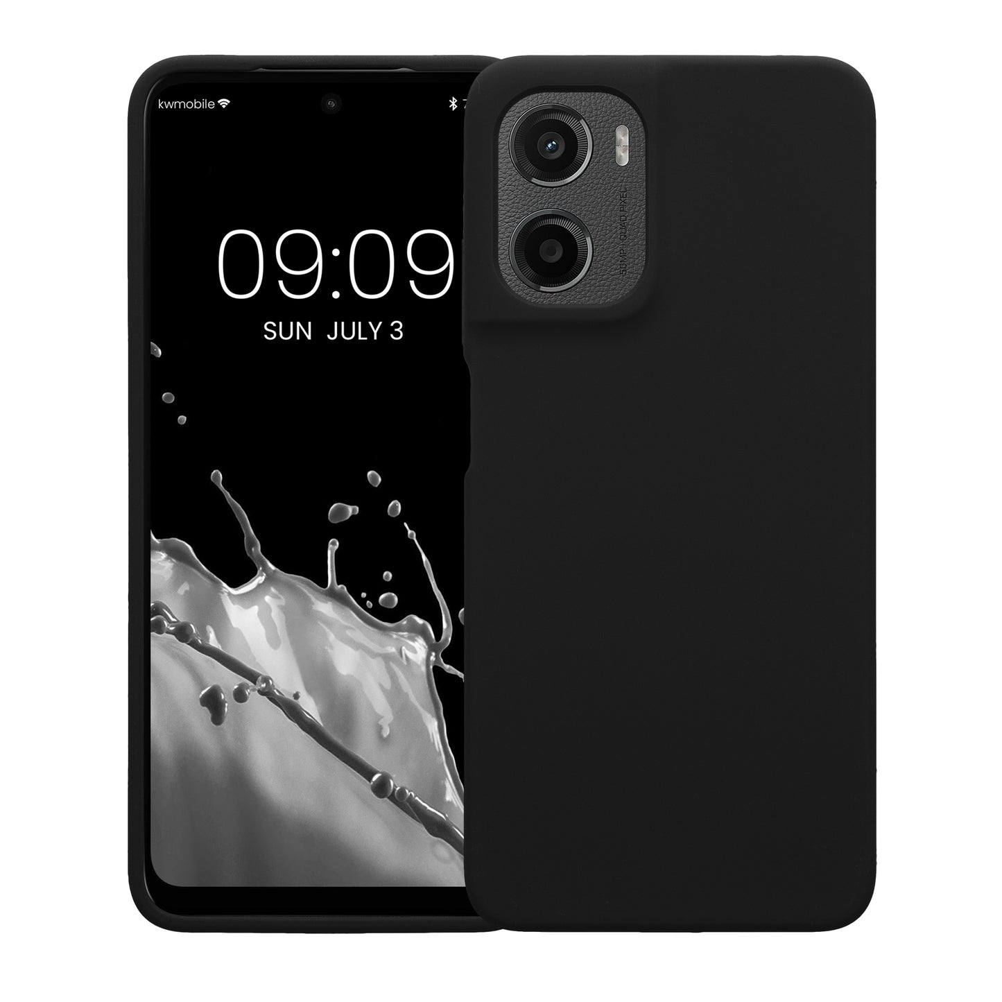 kwmobile Handyhülle für Motorola Moto G05 / Moto E15 Hülle - Case Silikon - Kabelloses Laden - Schutzhülle Cover
