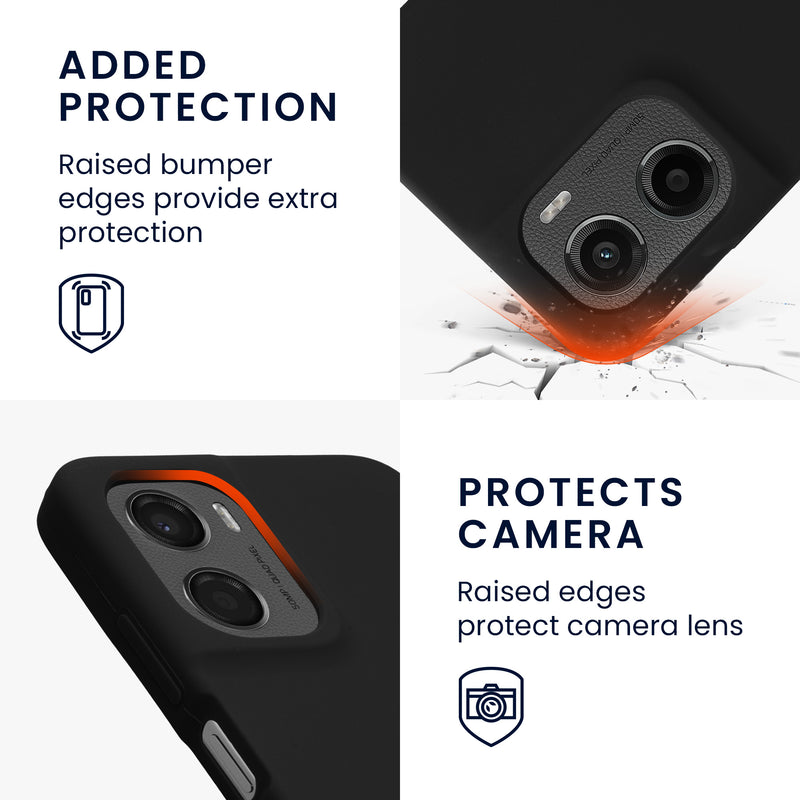 kwmobile Handyhülle für Motorola Moto G05 / Moto E15 Hülle - Case Silikon - Kabelloses Laden - Schutzhülle Cover