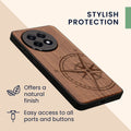 kwmobile Hülle kompatibel mit OnePlus 13R Handy Cover TPU Handyhülle Kompass Vintage