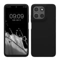 kwmobile Hülle kompatibel mit Motorola Moto G15 Hülle - Silikon Handy Case - Handyhülle weiche Oberfläche - kabelloses Laden - Schwarz Schwarz  