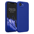 kwmobile Handyhülle kompatibel mit Apple iPhone 17e / iPhone 16e Hülle - gummierte Handy Case aus Silikon in Baltik Blau Baltik Blau  