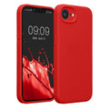 kwmobile Handyhülle kompatibel mit Apple iPhone 17e / iPhone 16e Hülle - gummierte Handy Case aus Silikon in Klassisch Rot Klassisch Rot  