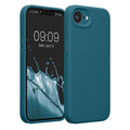 kwmobile Handyhülle kompatibel mit Apple iPhone 17e / iPhone 16e Hülle - gummierte Handy Case aus Silikon in Petrol matt Petrol matt  
