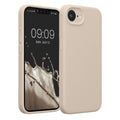 kwmobile Handyhülle kompatibel mit Apple iPhone 17e / iPhone 16e Hülle - gummierte Handy Case aus Silikon in Creme Creme  