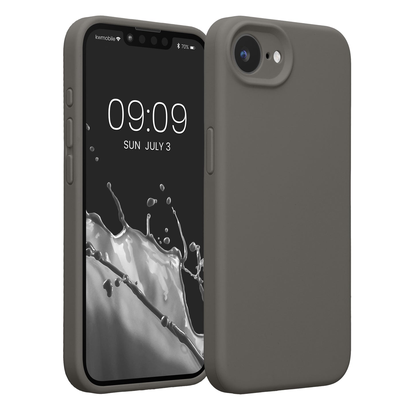 kwmobile Handyhülle kompatibel mit Apple iPhone 17e / iPhone 16e Hülle - gummierte Handy Case aus Silikon in Stone Dust Stone Dust  
