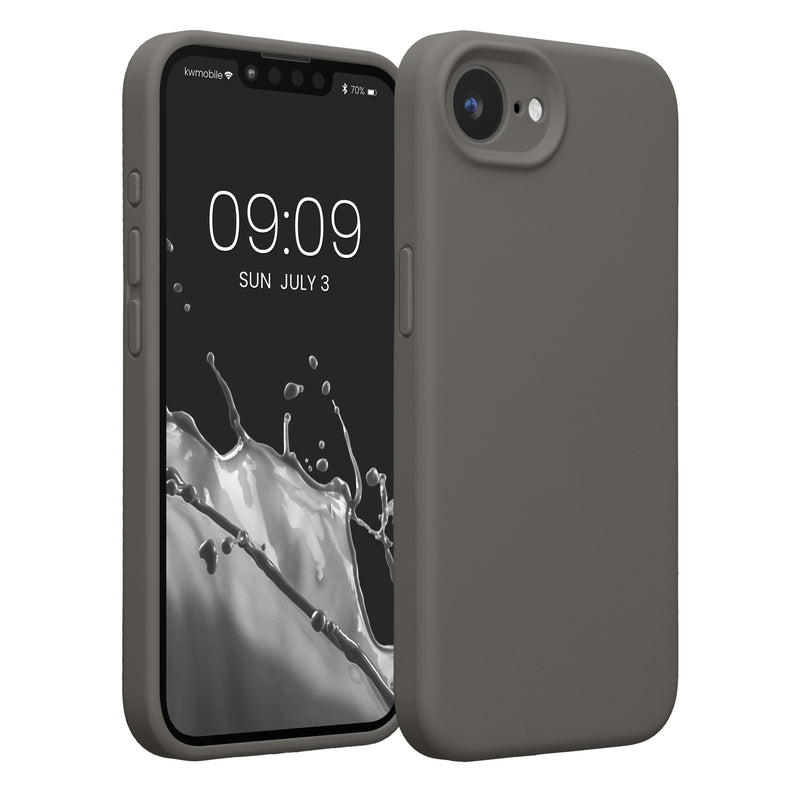 kwmobile Handyhülle kompatibel mit Apple iPhone 17e / iPhone 16e Hülle - gummierte Handy Case aus Silikon in Stone Dust Stone Dust  
