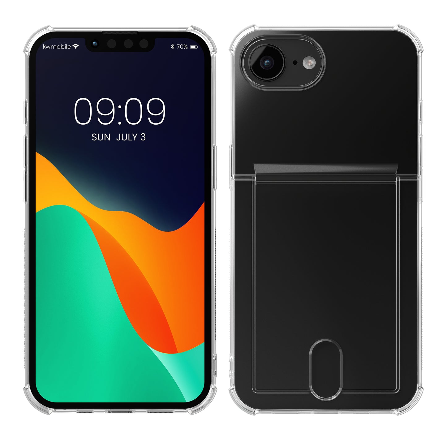 kwmobile Hülle kompatibel mit Apple iPhone 17e / iPhone 16e - Backcover mit Fotofach - Silikon Schutzhülle in Transparent Transparent  