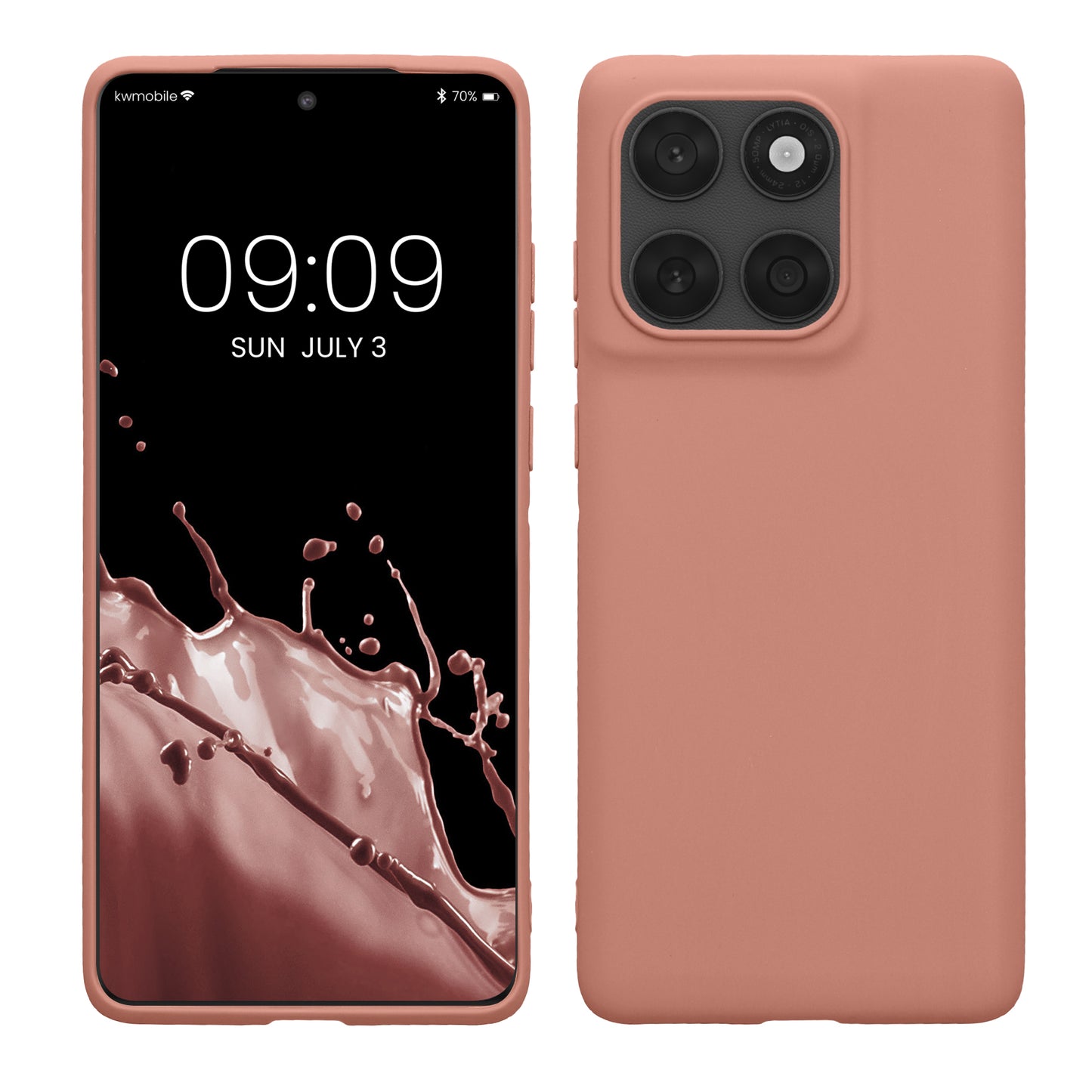 kwmobile Hülle kompatibel mit Motorola Edge 60 Fusion Hülle - weiches TPU Silikon Case - Cover geeignet für kabelloses Laden - Winter Rose Winter Rose  