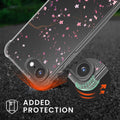 kwmobile Necklace Case kompatibel mit Apple iPhone 17e / iPhone 16e Hülle Silikon Cover mit Handykette Transparent Kirschblütenblätter
