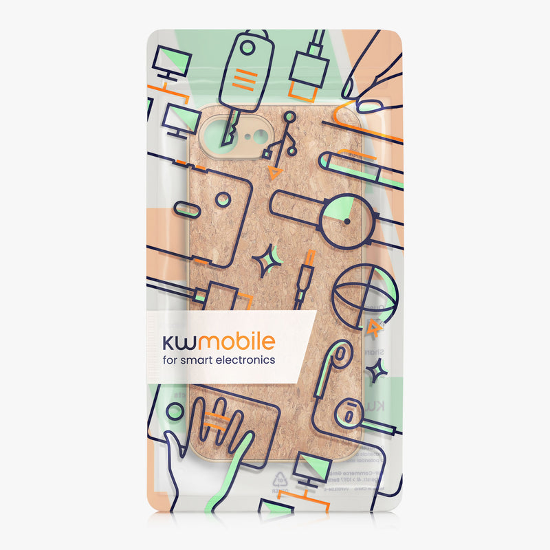 kwmobile Hülle kompatibel mit Apple iPhone 17e / iPhone 16e - Kork Handyhülle Cover - Schutzhülle Case