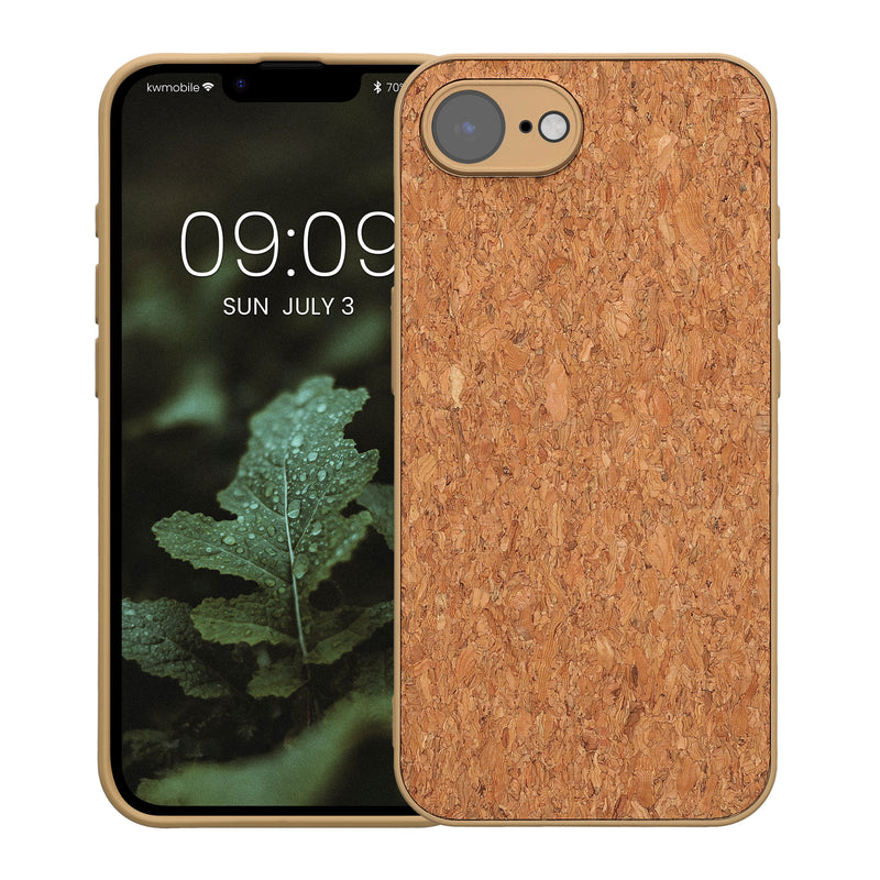 kwmobile Hülle kompatibel mit Apple iPhone 17e / iPhone 16e - Kork Handyhülle Cover - Schutzhülle Case