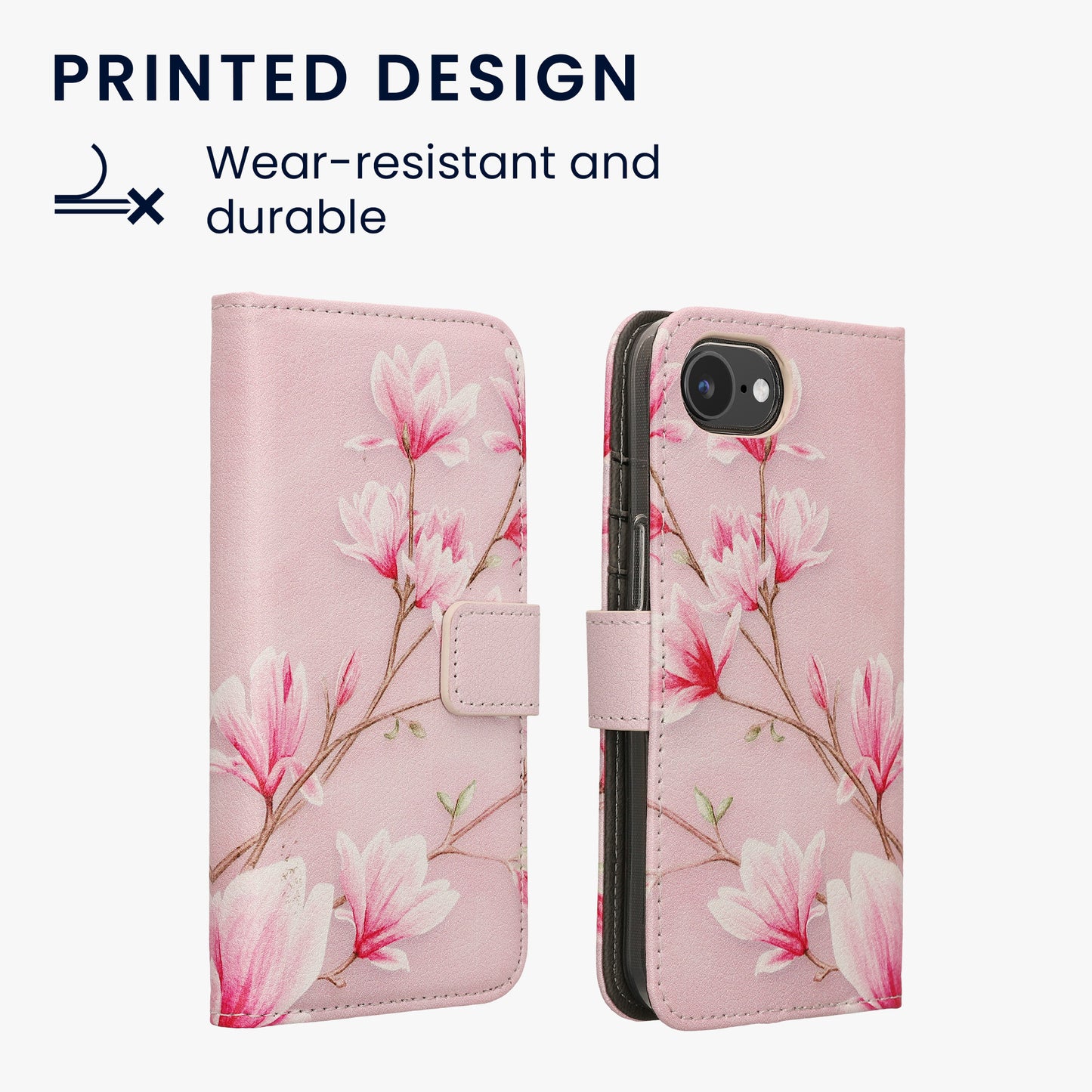 kwmobile Wallet Case kompatibel mit Apple iPhone 17e / iPhone 16e Hülle - Cover mit Ständer und Kartenfächern