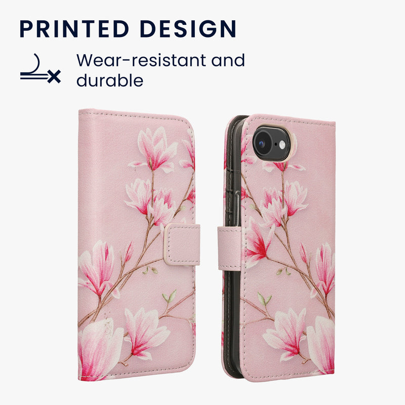 kwmobile Wallet Case kompatibel mit Apple iPhone 17e / iPhone 16e Hülle - Cover mit Ständer und Kartenfächern