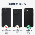 kwmobile Handyhülle für Apple iPhone 16 Plus Hülle mit Fingerhalter und Stand Schutzhülle Cover