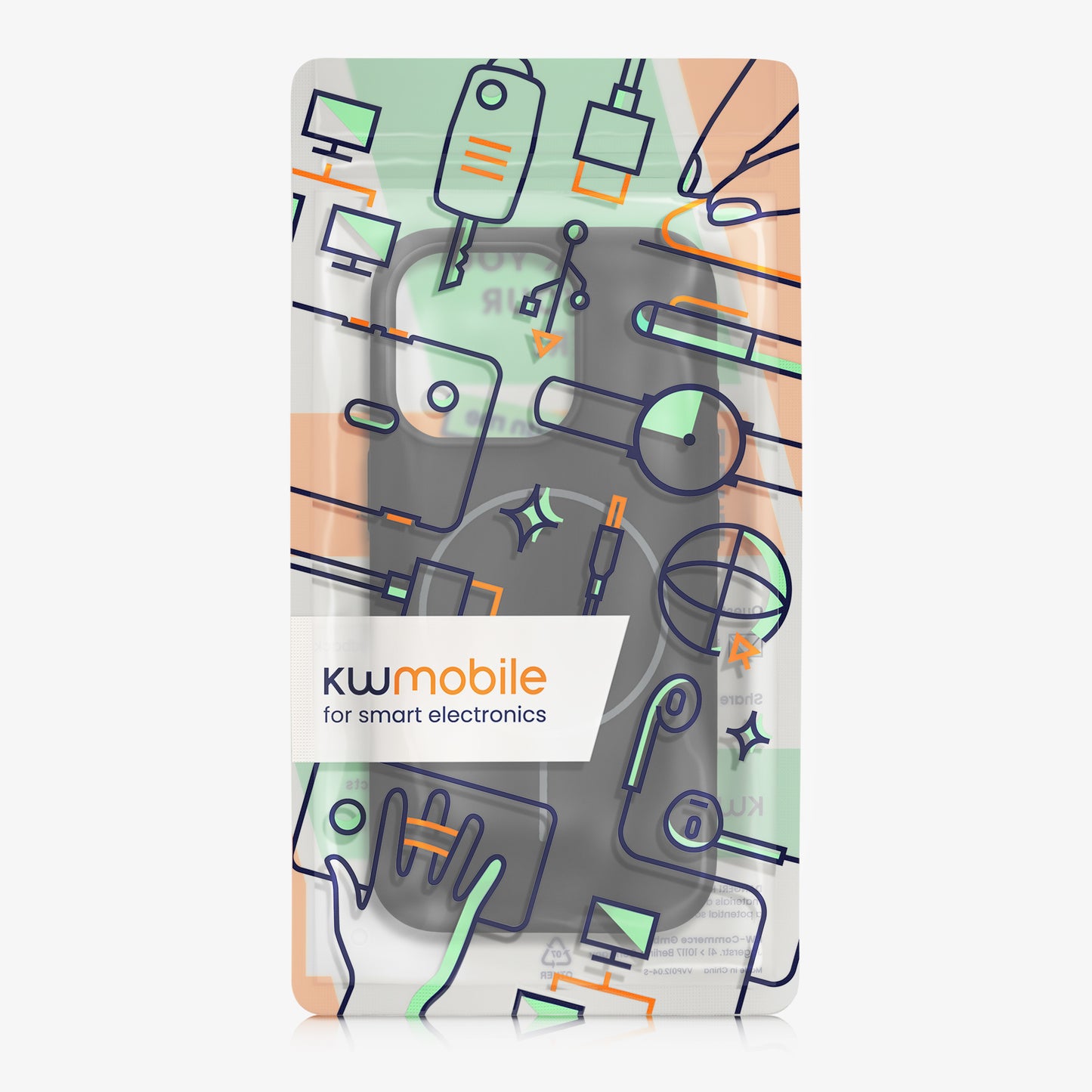 kwmobile Handyhülle für Apple iPhone 15 Pro Case Silikon Rückseite magnetisch