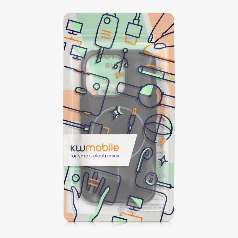 kwmobile Handyhülle für Apple iPhone 15 Pro Case Silikon Rückseite magnetisch