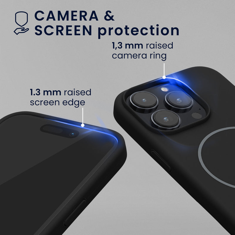 kwmobile Handyhülle für Apple iPhone 15 Pro Case Silikon Rückseite magnetisch