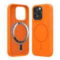 kwmobile Handyhülle für Apple iPhone 15 Pro - Hülle für MagSafe - Hülle für iPhone 15 Pro Case - Silikon Rückseite magnetisch in Fruity Orange Fruity Orange  