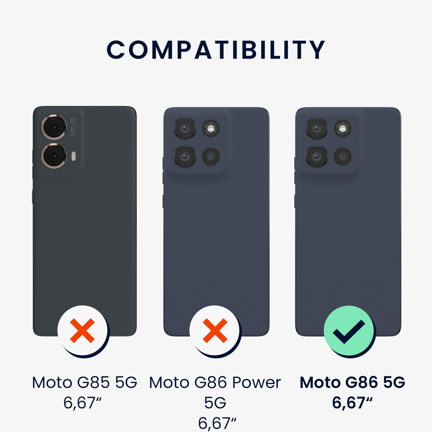 kwmobile Necklace Case kompatibel mit Motorola Moto G86 5G Hülle Silikon Cover mit Handykette Band Handyhülle