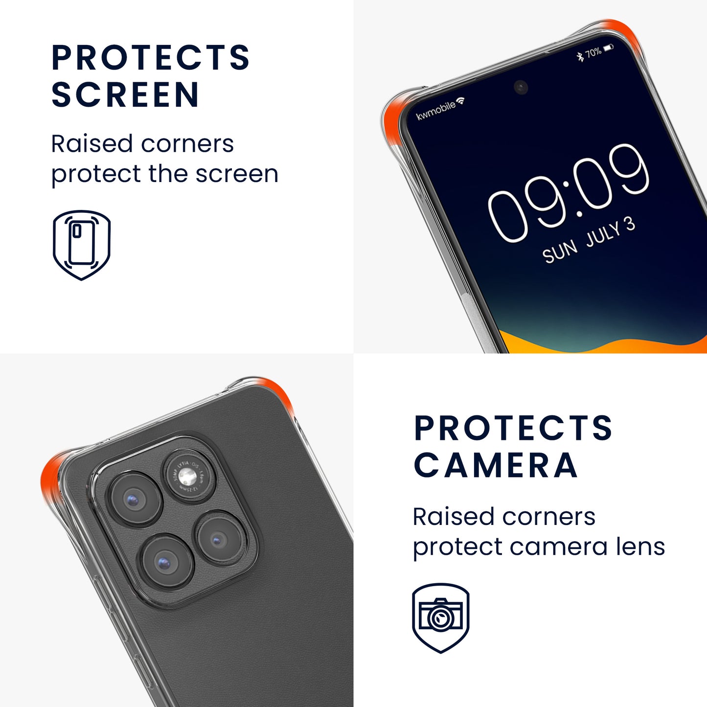 kwmobile Necklace Case kompatibel mit Motorola Moto G86 5G Hülle Silikon Cover mit Handykette Band Handyhülle