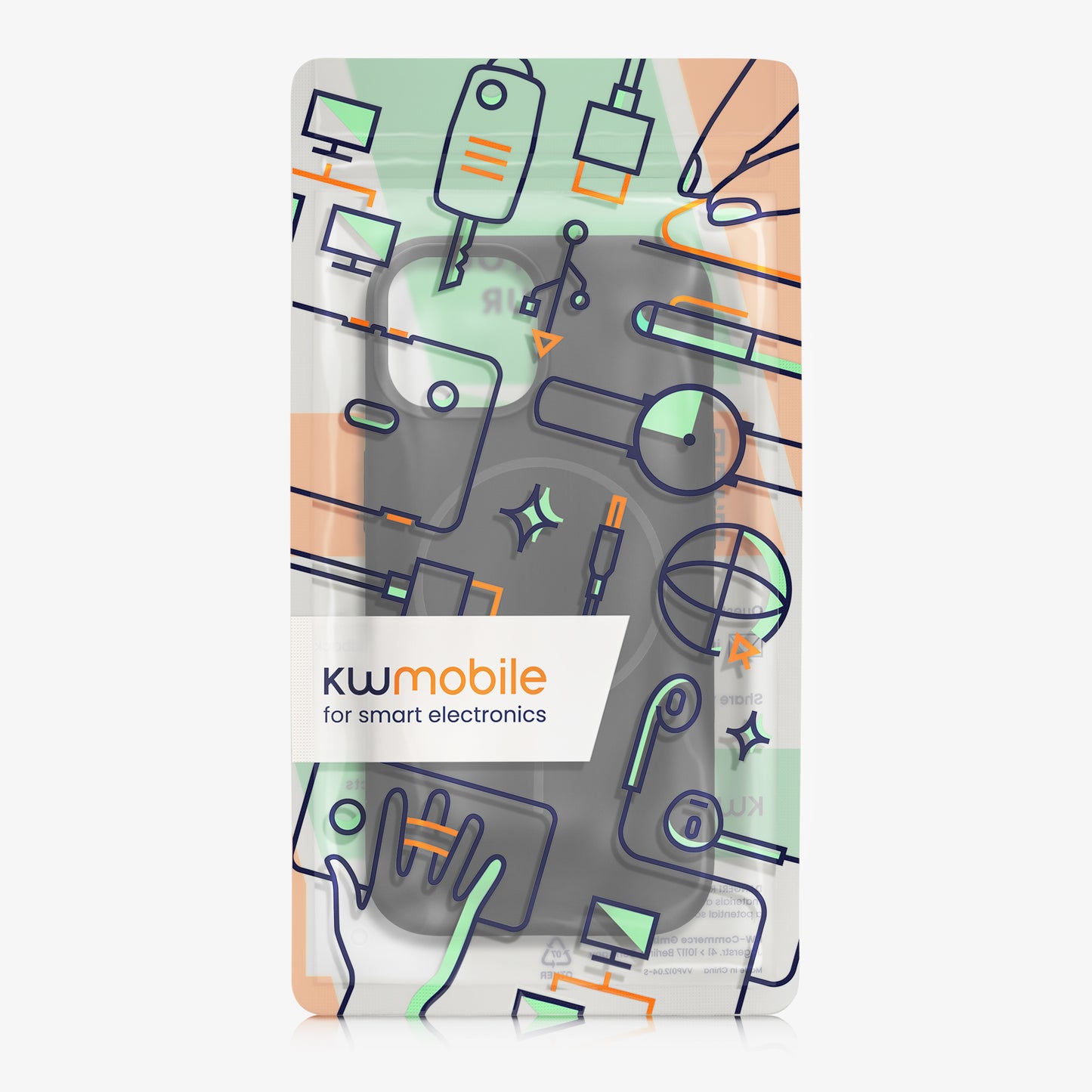 kwmobile Handyhülle für Apple iPhone 15 - Hülle für MagSafe - Hülle für iPhone 15 Case - Silikon Rückseite magnetisch