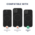 kwmobile Handyhülle für Apple iPhone 15 - Hülle für MagSafe - Hülle für iPhone 15 Case - Silikon Rückseite magnetisch