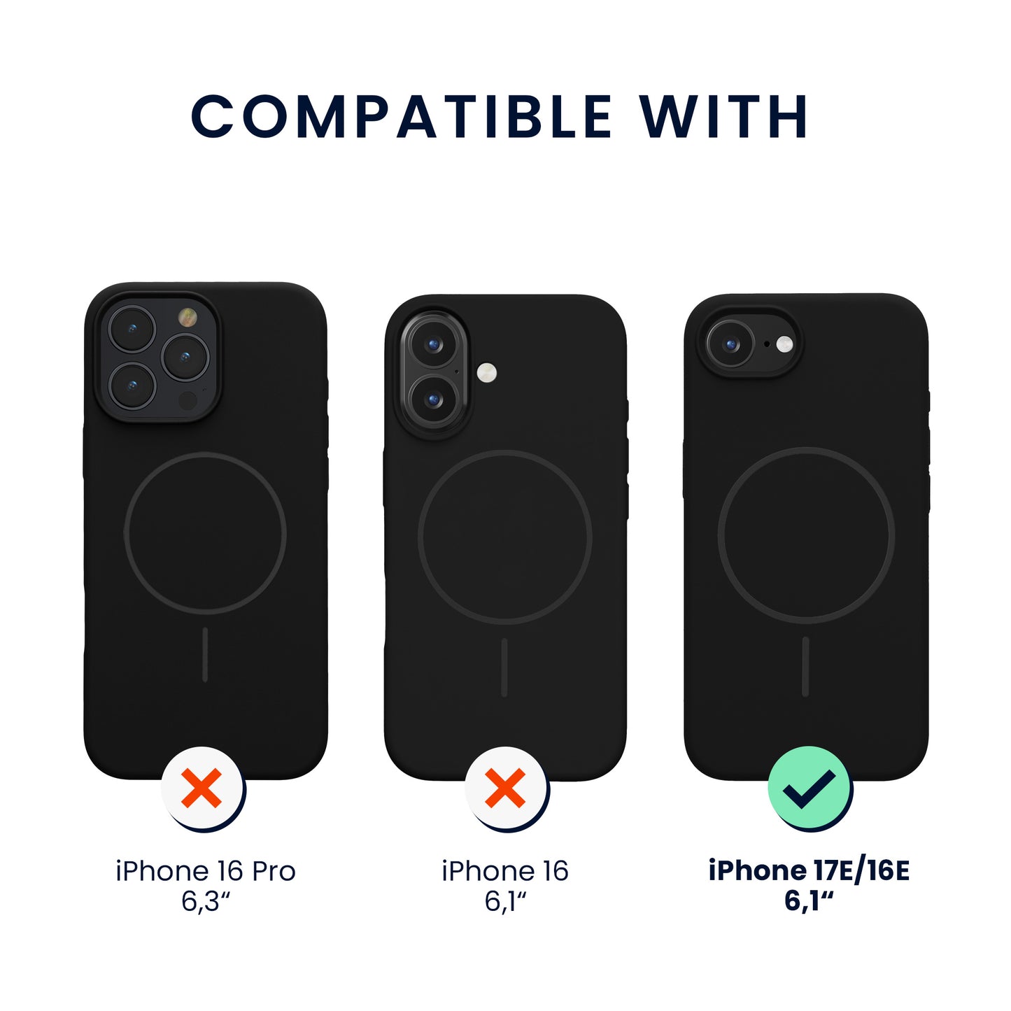 kwmobile Handyhülle für Apple iPhone 17e / iPhone 16e - Hülle für MagSafe - Hülle für iPhone 17e / iPhone 16e Case - Rückseite magnetisch
