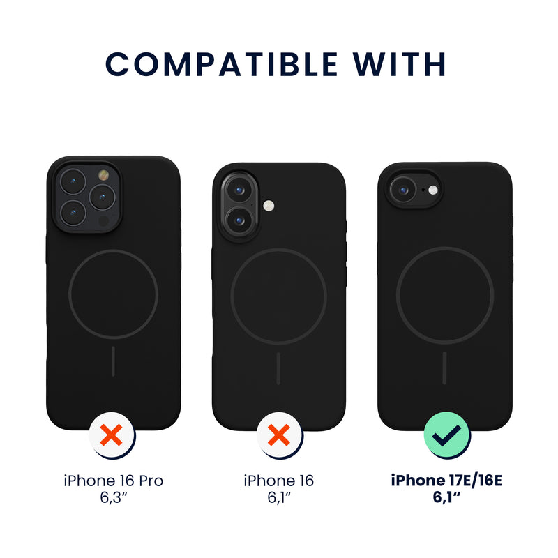 kwmobile Handyhülle für Apple iPhone 17e / iPhone 16e - Hülle für MagSafe - Hülle für iPhone 17e / iPhone 16e Case - Rückseite magnetisch