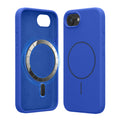kwmobile Handyhülle für Apple iPhone 17e / iPhone 16e - Hülle für MagSafe - Hülle für iPhone 17e / iPhone 16e Case - Silikon Rückseite magnetisch in Baltik Blau Baltik Blau  