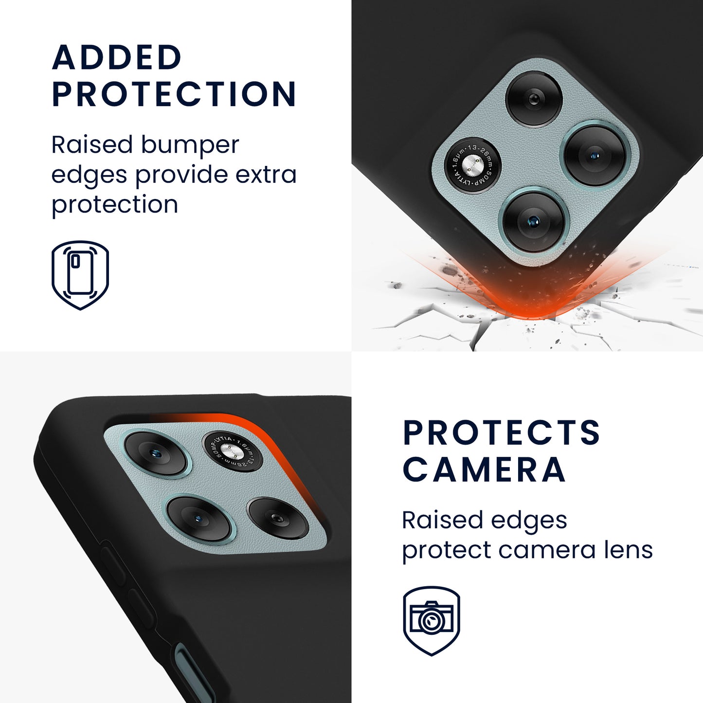 kwmobile Handyhülle für Motorola Moto G56 5G Hülle Case Silikon Kabelloses Laden Schutzhülle Cover