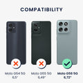 kwmobile Hülle kompatibel mit Motorola Moto G56 5G - stoßfestes Handy Cover - TPU Handyhülle