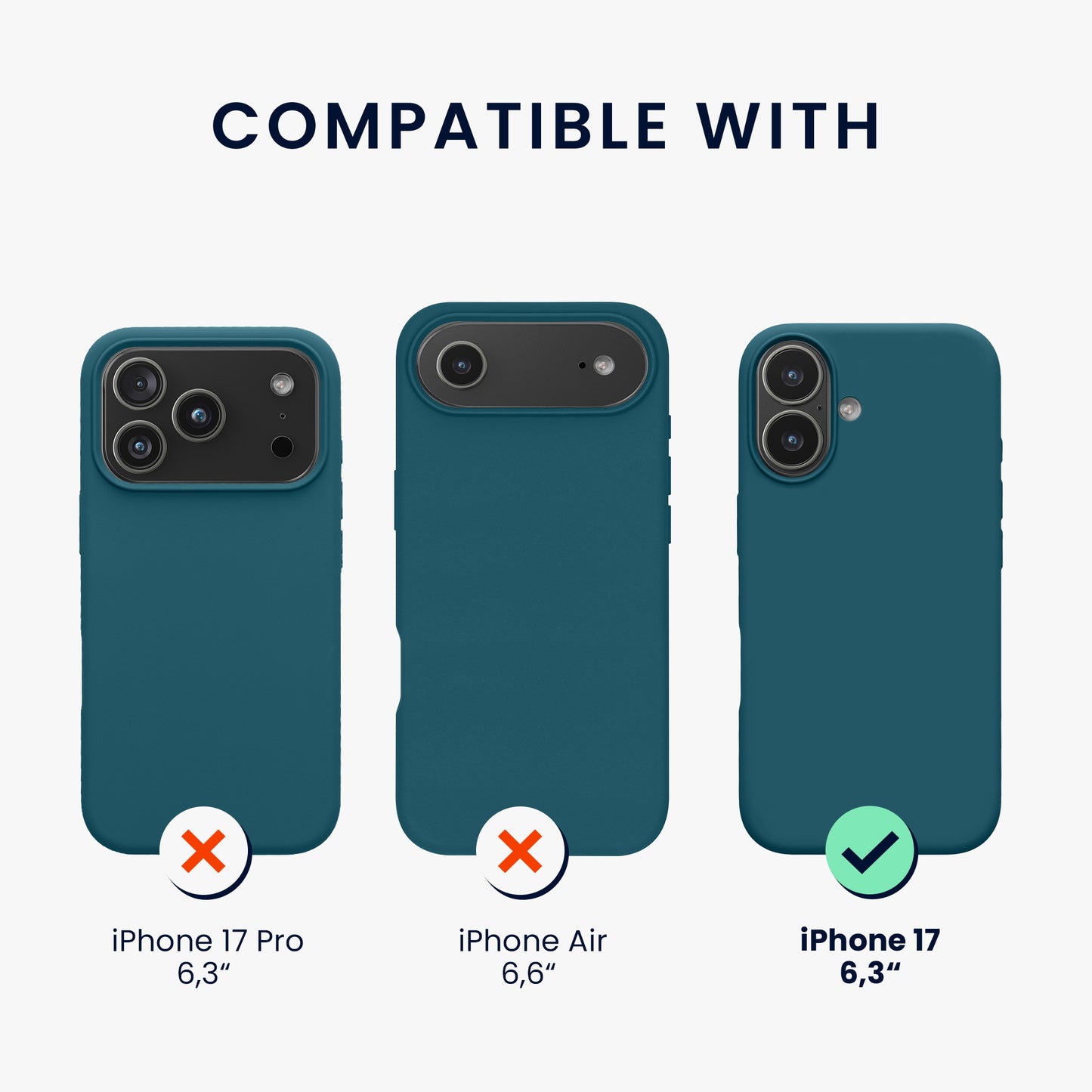 kwmobile Handyhülle für iPhone 17 Case - Hülle Silikon - kabelloses Laden