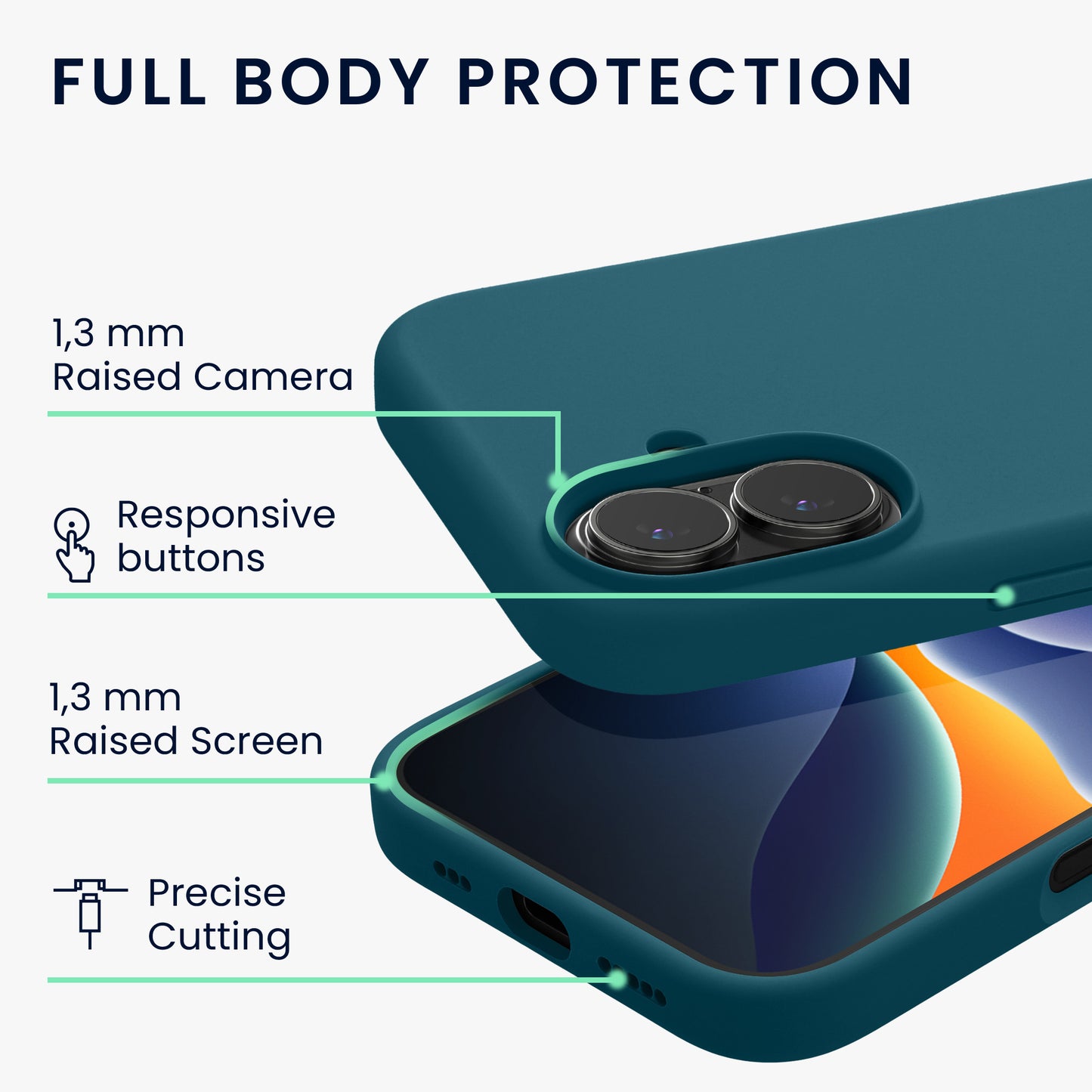 kwmobile Handyhülle für iPhone 17 Case - Hülle Silikon - kabelloses Laden