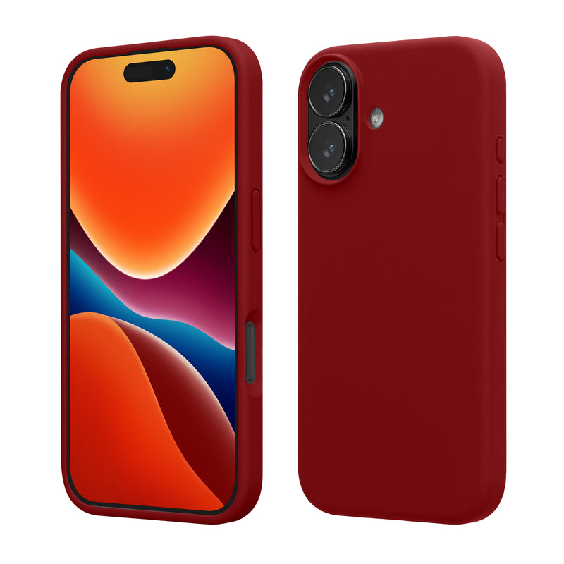 kwmobile Handyhülle für iPhone 17 Hülle, für iPhone 17 Case - Hülle Silikon - kabelloses Laden - Rhabarber Rot Rhabarber Rot  